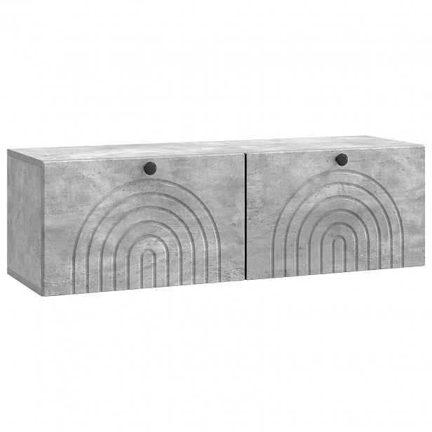 vidaXL Nástěnná TV skříň Nástěnný Betonově šedá 98 x 31 x 30 cm