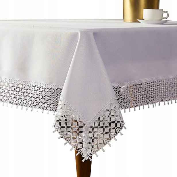 Elegantní ubrus s gipiurou 140x300 053 krémový