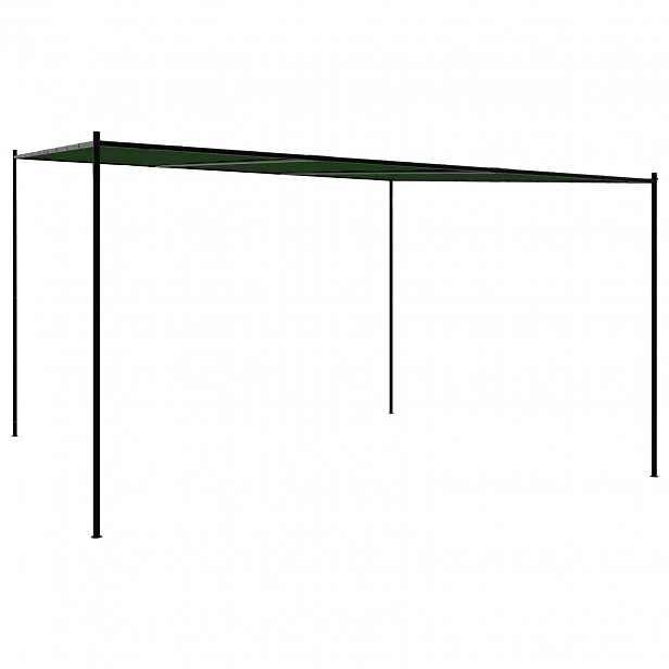 vidaXL Altán 4 x 3,98 x 2,67 m Zelená Polyester a ocel