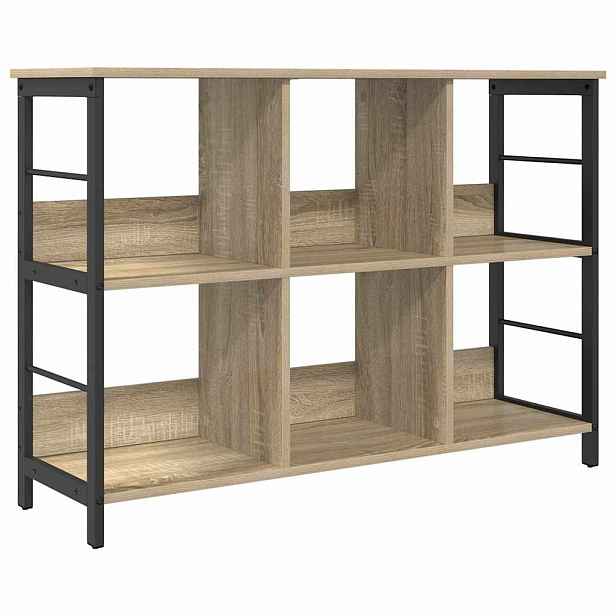 vidaXL Knihovna 6 úrovní 102 x 32 x 72,5 cm Kompozitní dřevo