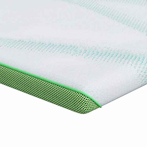 vidaXL Topper na matraci Bílá a zelená 80 x 200 cm Jacquardová tkanina