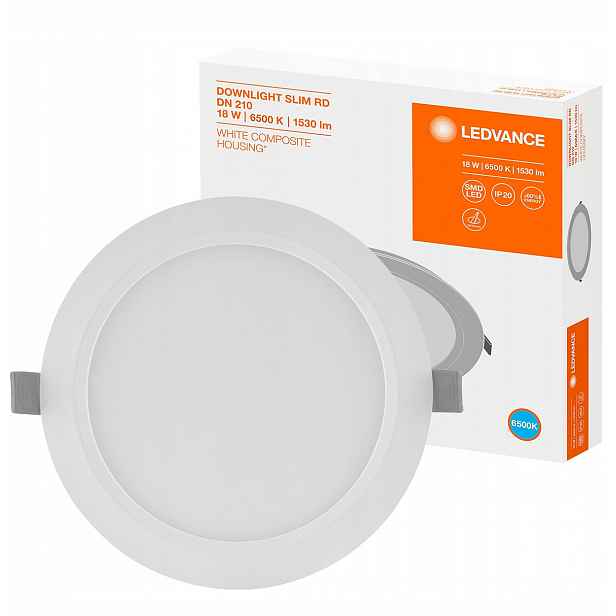 Podomítkový Led panel Stropní Svítidlo Stropní Svítidlo Svítidlo 18W 6500K DN210 Ledvance