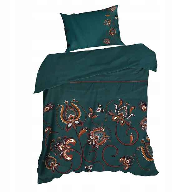 Povlečení z makosatinu MOROCCO-3 Terra Collection 140x200 Eurofirany zelené