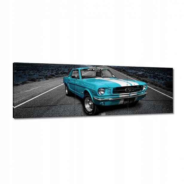 Obrazy 150x50 Modrý Ford Mustang