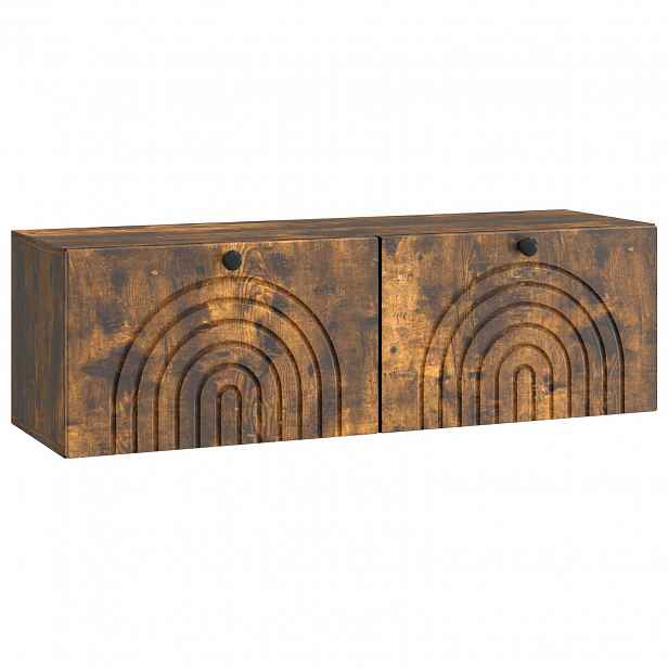 vidaXL Nástěnná TV skříň Kouřový dub 98 x 31 x 30 cm Kompozitní dřevo