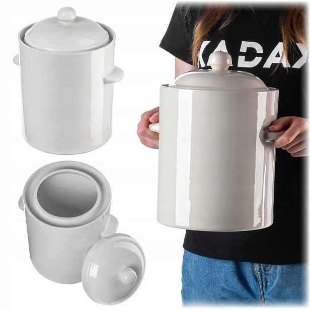 Hrnec K Nakládání S Límcem 2,5 L Zelí A Kameninou Na Okurky