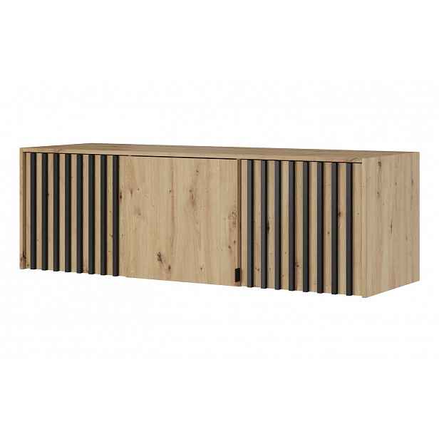 Nástavba na šatní skříň MARFA - šířka 155 cm, dub artisan / černá