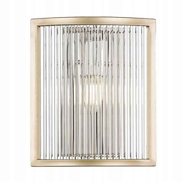 Zuma Line Skleněná nástěnná lampa Sergio zlatá E14 60W s regulací světla