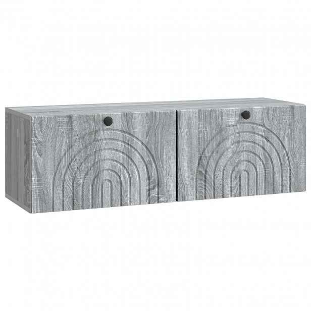 vidaXL Nástěnná TV skříň Šedá sonoma 98 x 31 x 30 cm Kompozitní dřevo