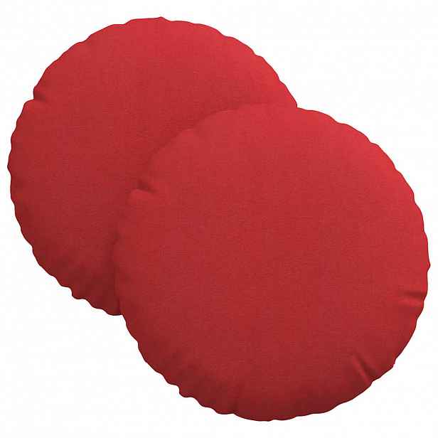 vidaXL Polštáře na sedadla 2 ks Textil Červená Ø30 x 13 cm