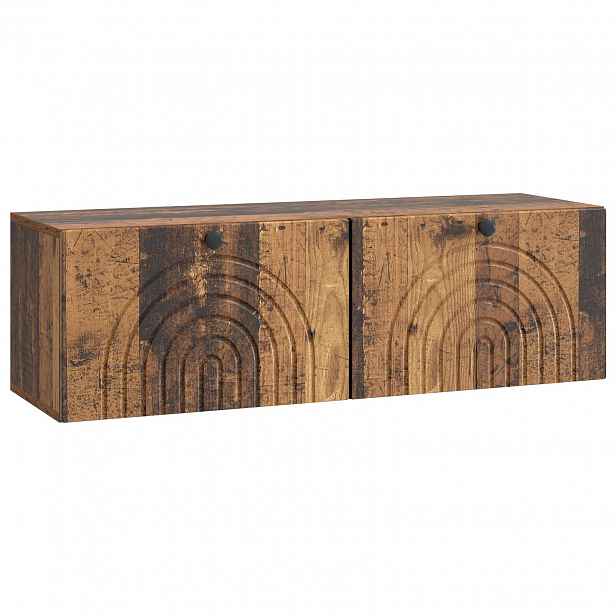 vidaXL Nástěnná TV skříň Staré dřevo 98 x 31 x 30 cm Kompozitní dřevo
