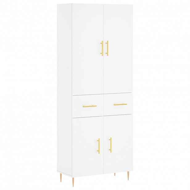 vidaXL Skříň highboard bílá 69,5 x 34 x 180 cm kompozitní dřevo