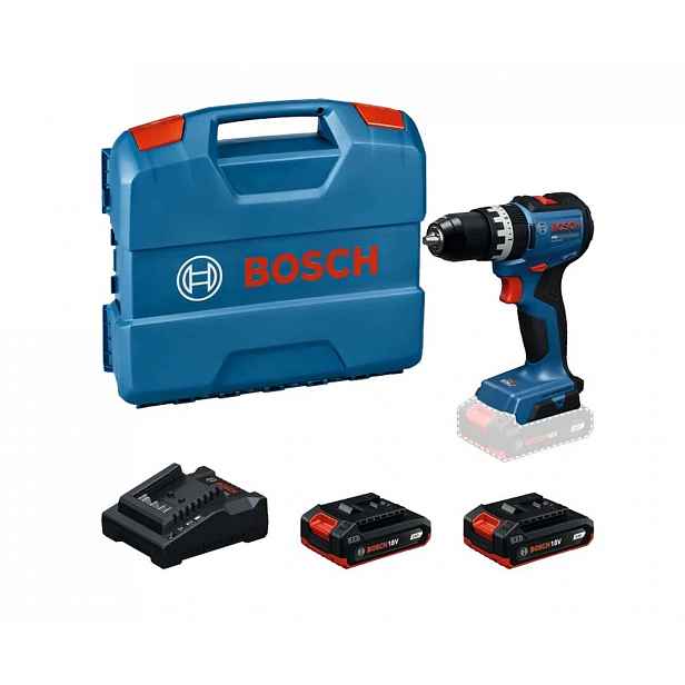 Bosch - 18V AKU vrtací šroubovák GSB18V-52, 2x aku 2,0 ah Li-Ion, nabíječka 06019S0123