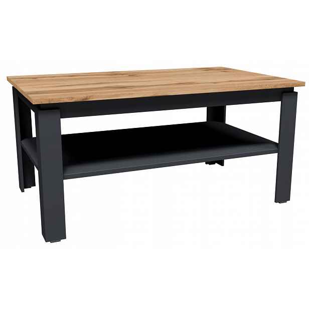 Konferenční stolek CR3-STERN 90 cm grafit-wotan s policí do pokoje kanceláře