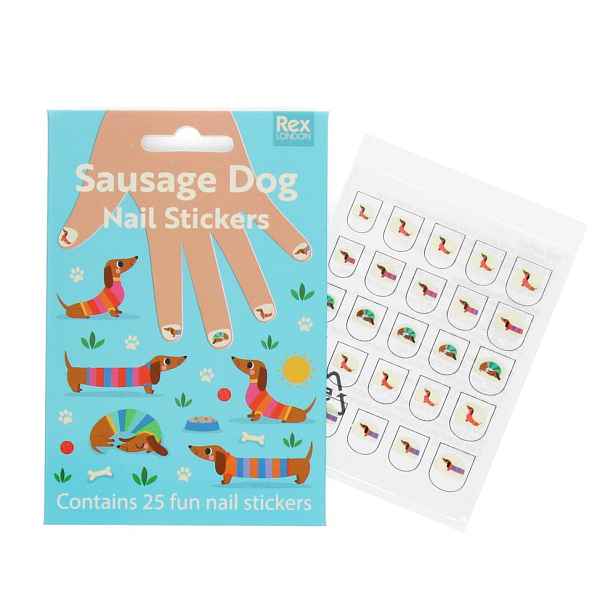 Kreativní sada Sunny Sausage Dog – Nail stickers – Rex London