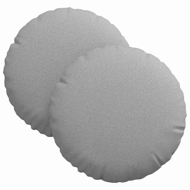 vidaXL Polštáře na sedadla 2 ks Textil Oblačno šedá Ø30 x 13 cm