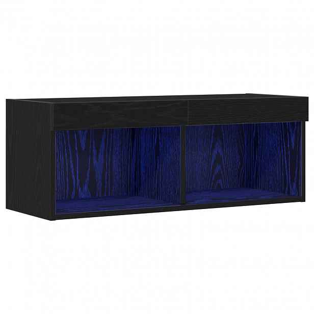 vidaXL Sestava TV skříněk 80 x 30 x 30 cm Černý dub Kompozitní dřevo