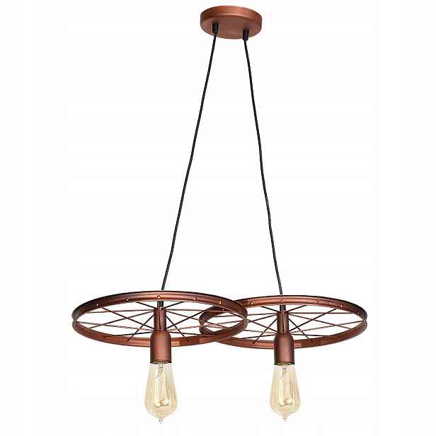 Závěsná lampa Min Aldex 834H/K, hnědá, kov, E27, 2 zdroje, Aldex
