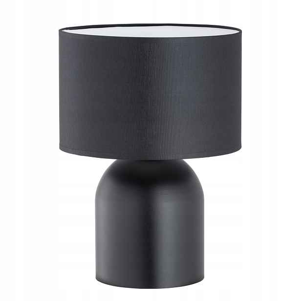 noční stolní lampa černá bílá s stínítkem do ložnice obývacího pokoje 35 cm Emibig