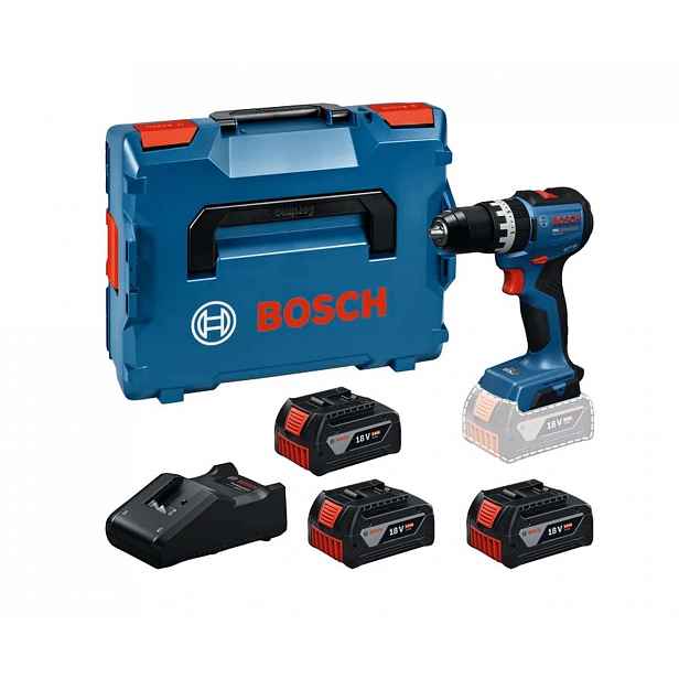 Bosch - 18V AKU vrtací šroubovák GSB18V-52, 3x aku 5,0 Ah Li-Ion, nabíječka 06019S0128