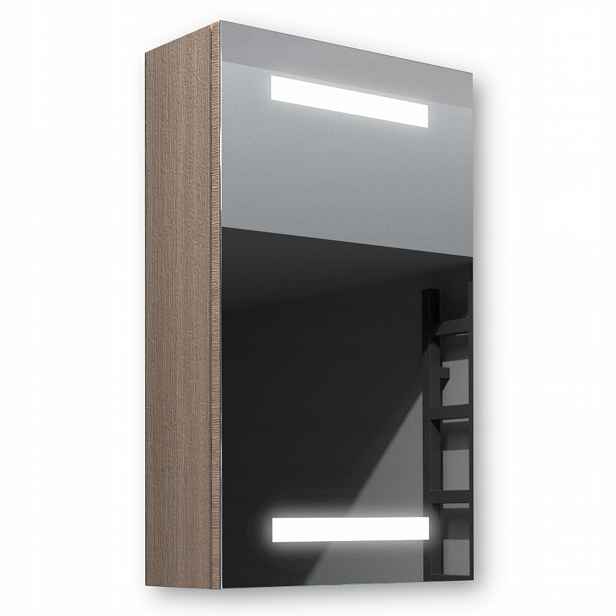 Dřevěná skříňka 40x70 Led zrcadlo Ares Sonoma
