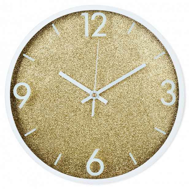 Nástěnné hodiny zlaté bílé 29,5 cm