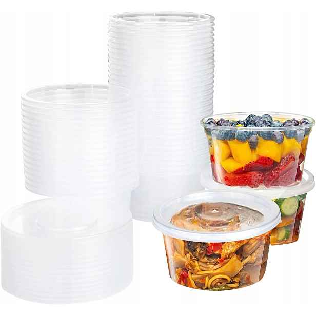 Plastové Kuchyňské Nádoby Vzduchotěsné 450 ML X 50 Průhledné