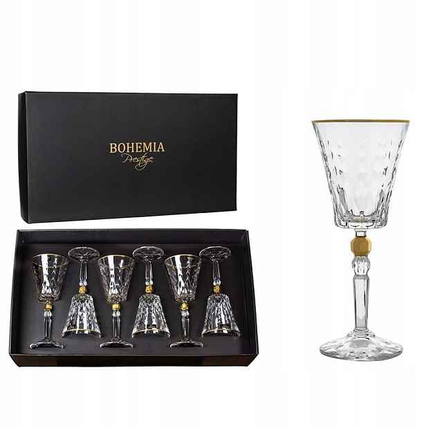 Sada 6 sklenic na víno 260 ml Conte Gold Prestige