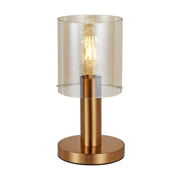 Stolní stolní lampa Sardo Mosaz Jantar IP20 220V Kabinetová Italux