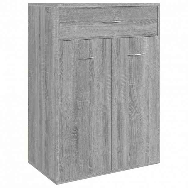 vidaXL Botník šedý sonoma 60 x 35 x 84 cm kompozitní dřevo