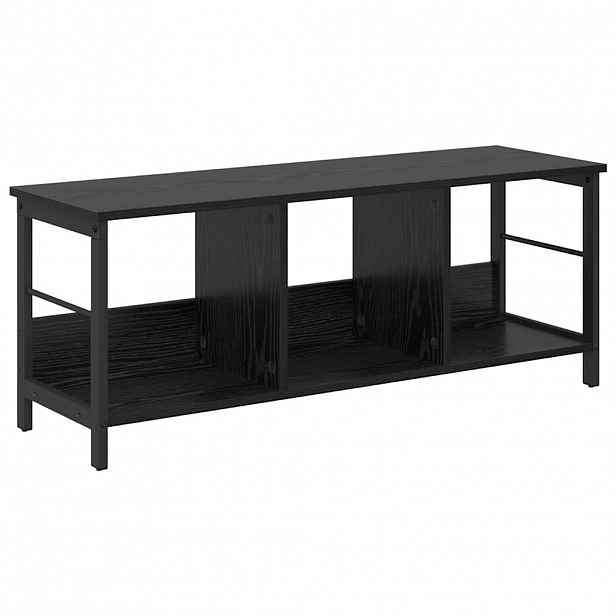 vidaXL Knihovna 3 úrovní 102 x 32 x 40,5 cm Kompozitní dřevo Černý dub
