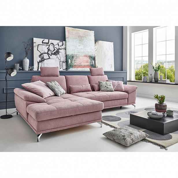 Sit & More ROHOVÁ SEDAČKA, textil, šeříková