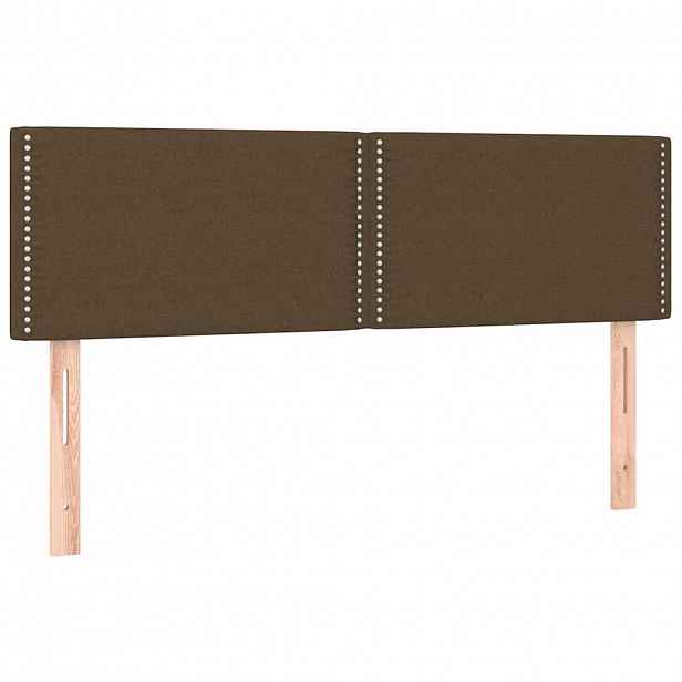 vidaXL Čela postele tmavě hnědá 144x5x78/88 cm látka