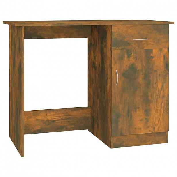 vidaXL Psací stůl kouřový dub 100 x 50 x 76 cm kompozitní dřevo