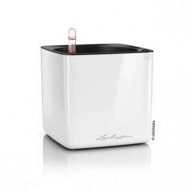 Květináč CUBE Glossy komplet set bílá 17cm
