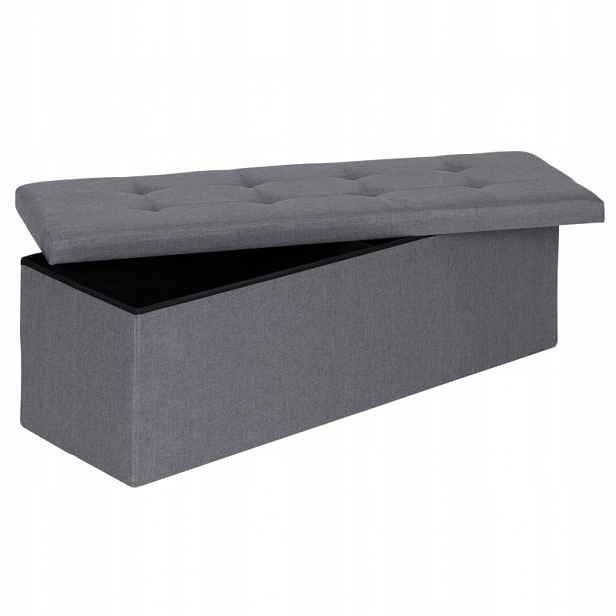 ModernHome TH-PO-7-4 Taburet s úložným prostorem 111 x 38 cm, světle šedý