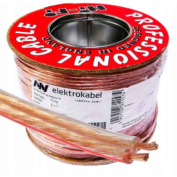 Tlgyp reproduktorový kabel 2x1 mm Cu měděný 100 m