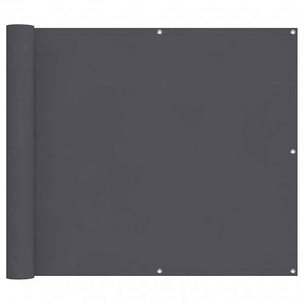 vidaXL Balkonová clona 90 x 200 cm PU potažený oxford alu Obdélníkový