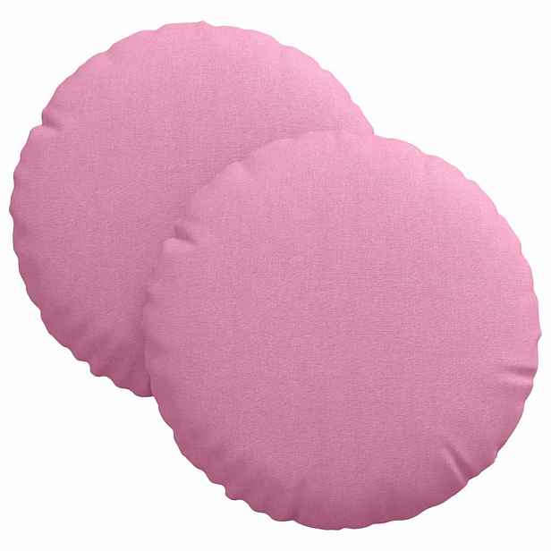 vidaXL Polštáře na sedadla 2 ks Textil Růžová Ø30 x 13 cm