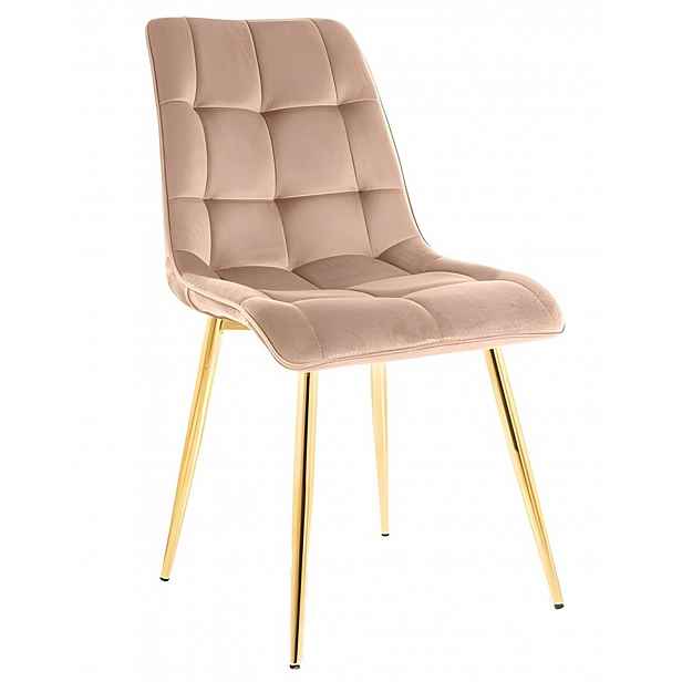 Židle Chic Golden Velvet béžová