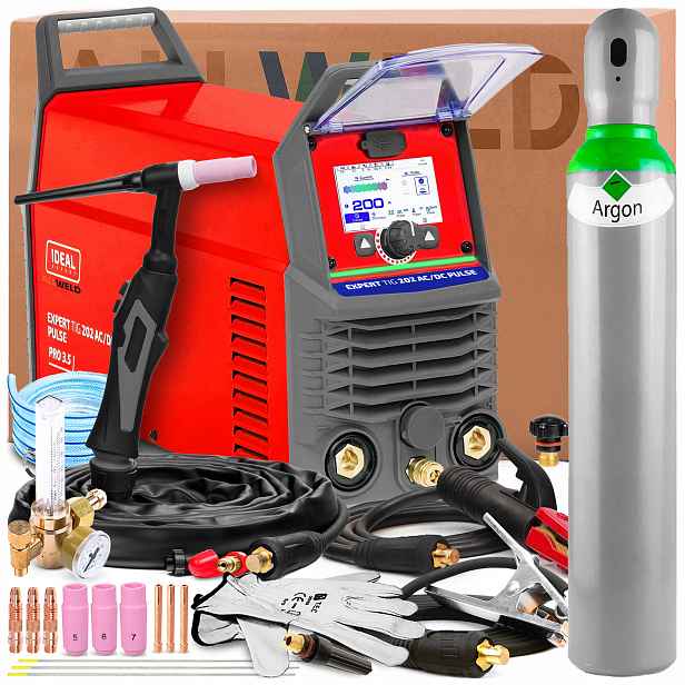 Invertorová Svářečka Ideal Expert Tig 202 Ac/dc Pulse Pro 3.5 200A Mma Hf Lift