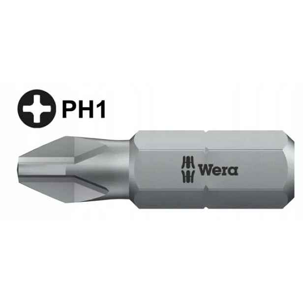 Bit PH1 x 25 mm 1/4" křížový Phillips 851/1 Z 072070 Wera