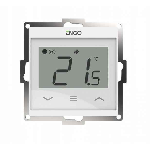Engo E55-W internetový podomítkový regulátor teploty pro rám, bílý