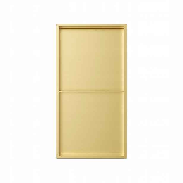 Koupelnová Polička Q-box 2 Podomítková Zlatá 60x30x10 cm Aquauno