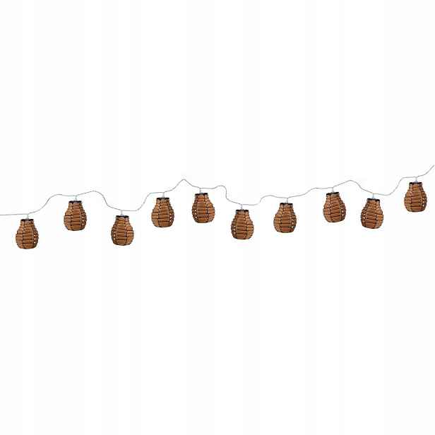Světelná Girlanda, 10 Ratanových Lampionů, Prograrden