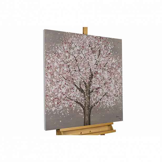 KUNSTLOFT RUČNĚ MALOVANÝ AKRYLOVÝ OBRAZ BÍLÝ, 80/80 CM