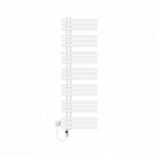 LuxeBath ELEKTRICKÝ koupelnový radiátor IRON EM 500 x 1600 mm, bílý, s topným tělesem 1200 W, digitální ovládání