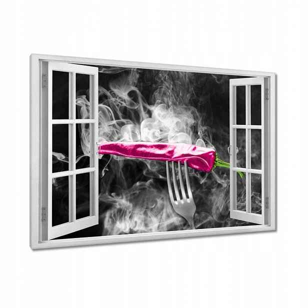 Obrazy 90x60 Růžová paprika Vidlička