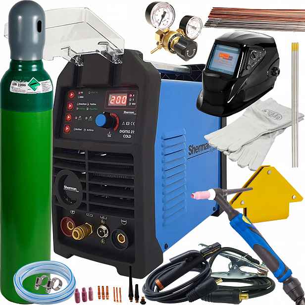 Svařovací stroj Digitig 212 Cold Tig Hf DC Mma Cold Tig 200A 230V Igbt SET1