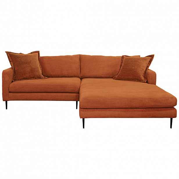 P & B ROHOVÁ SEDAČKA, textil, terracotta